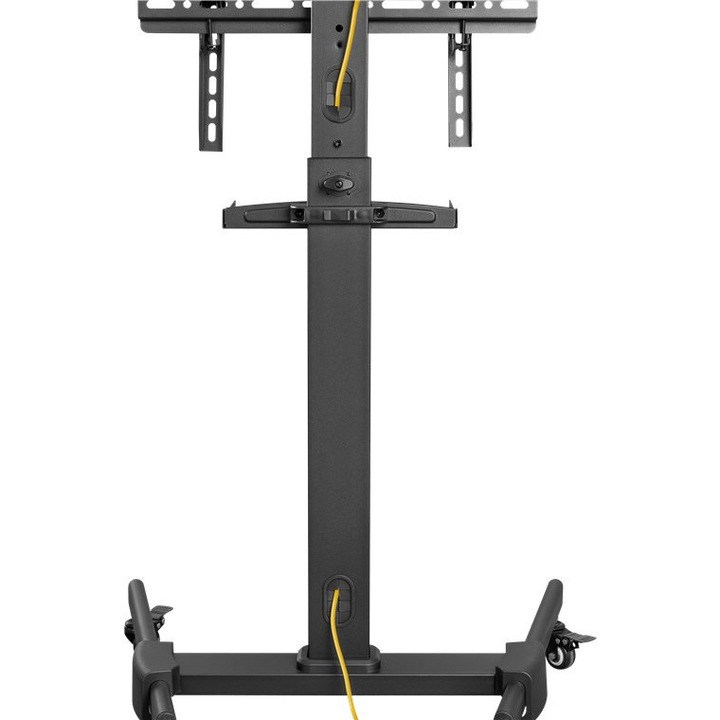 Stand de prezentare TV, Metal, Capacitate 35 kg, Argintiu, L