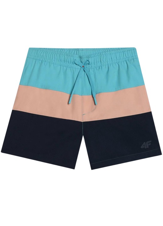 Pantaloni scurti copii, 4F, Albastru/Verde, Multicolor