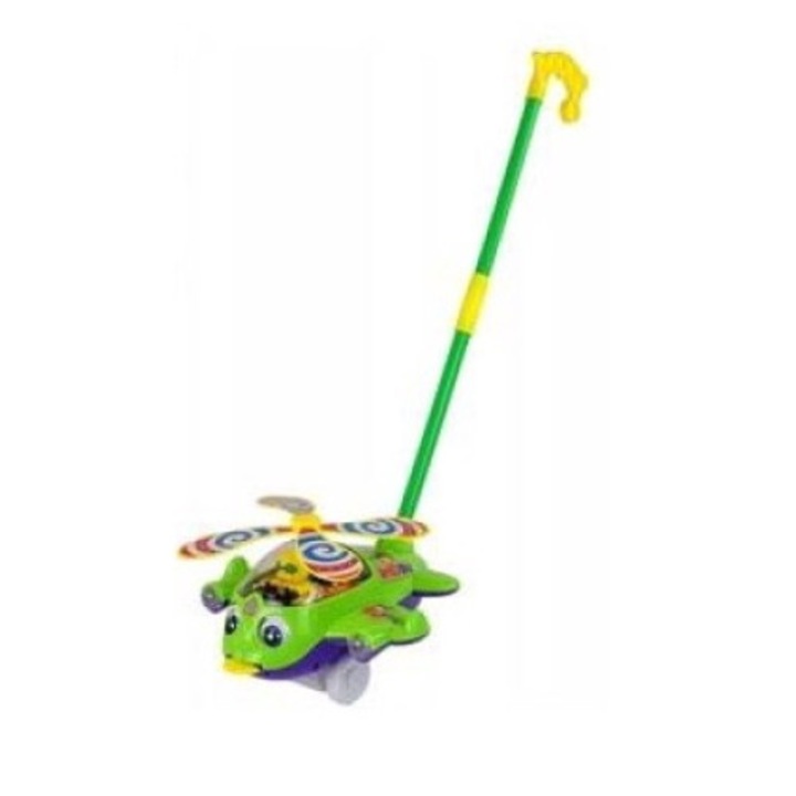 Играчка за бутане, leantoys, Самолет, 3+, 24 x 24 x 18 см, Зелен