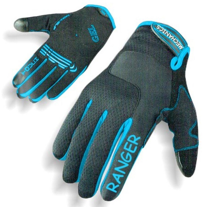 Manusi de ciclism, Ranger, Nylon, Albastru, XS