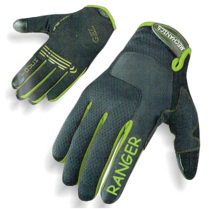 Manusi de ciclism, Ranger, Nylon, Verde, XS