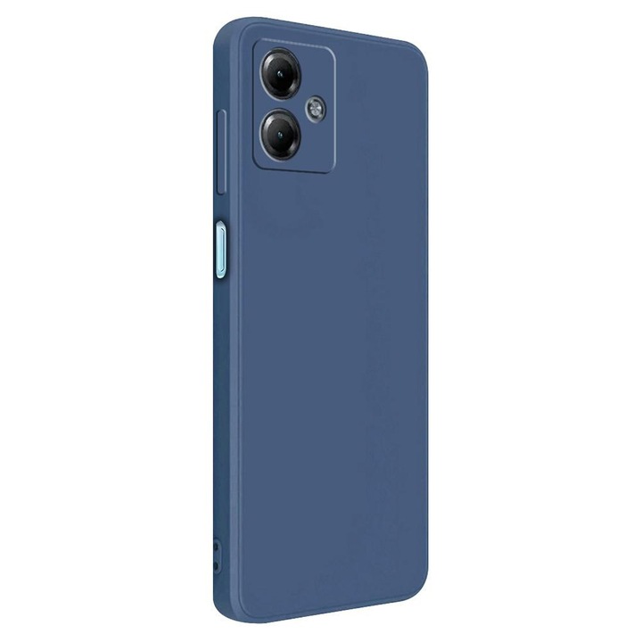 Калъф за телефон, съвместим с Motorola Moto G14, G-Tech, силиконов TPU, защита на камерата, матов външен вид, тъмно син