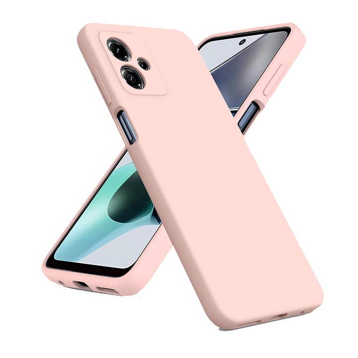 Калъф за телефон, съвместим с Motorola Moto G14, G-Tech, силиконов TPU, защита на камерата, матов външен вид, прахово розово