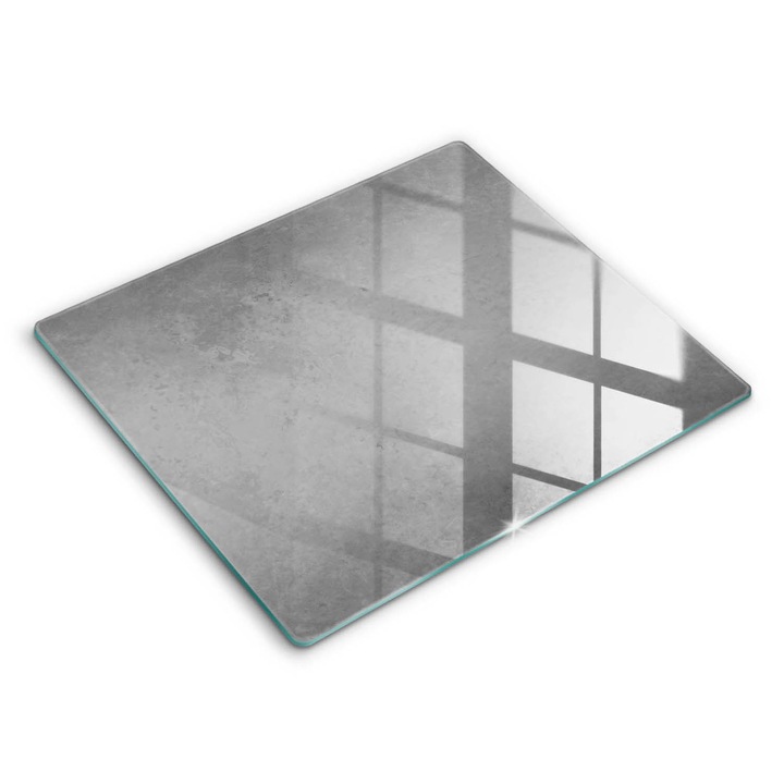 Dekoratív üveg, Wallfluent, Beton textúra háttér, Szürke, 60x52 cm