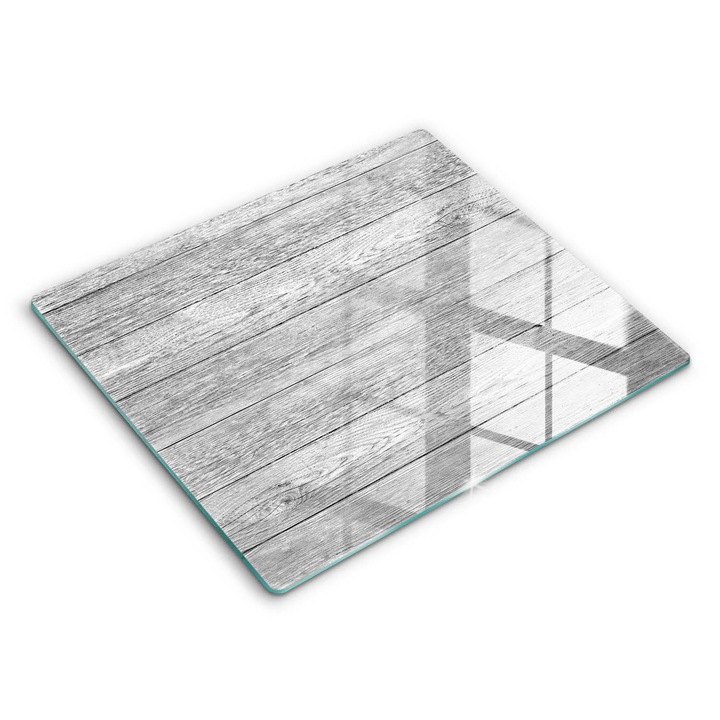 Dekoratív üveg, Wallfluent, Régi fa táblák, Szürke, 60x52 cm