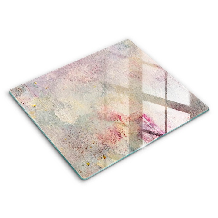 Dekoratív üveg, Wallfluent, Festék textúra háttér, Bézs, 60x52 cm