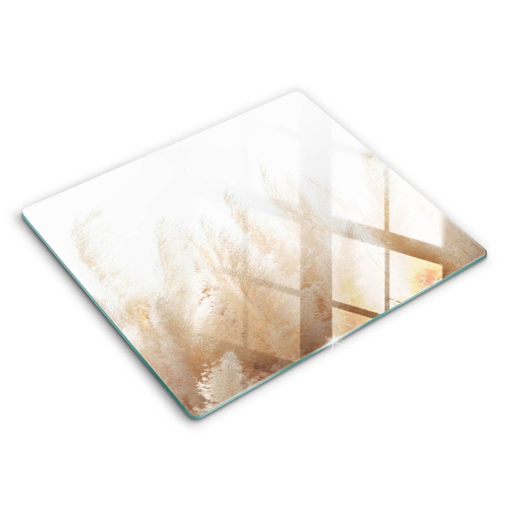 Dekoratív üveg, Wallfluent, Pampa fű, Bézs, 60x52 cm