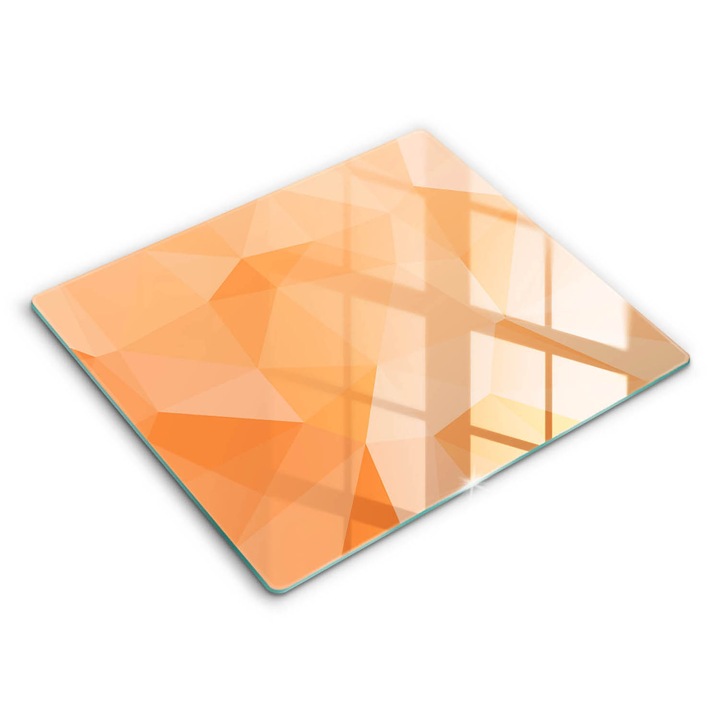 Dekoratív üveg, Wallfluent, Geometriai háttér, Narancssárga, 60x52 cm