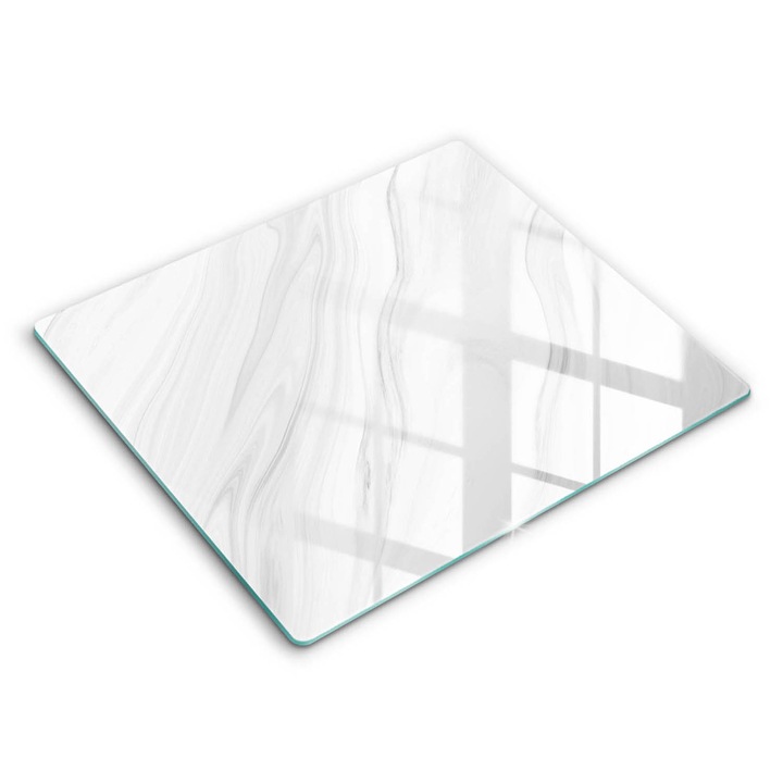 Dekoratív üveg, Wallfluent, Finom márvány, Fehér, 60x52 cm