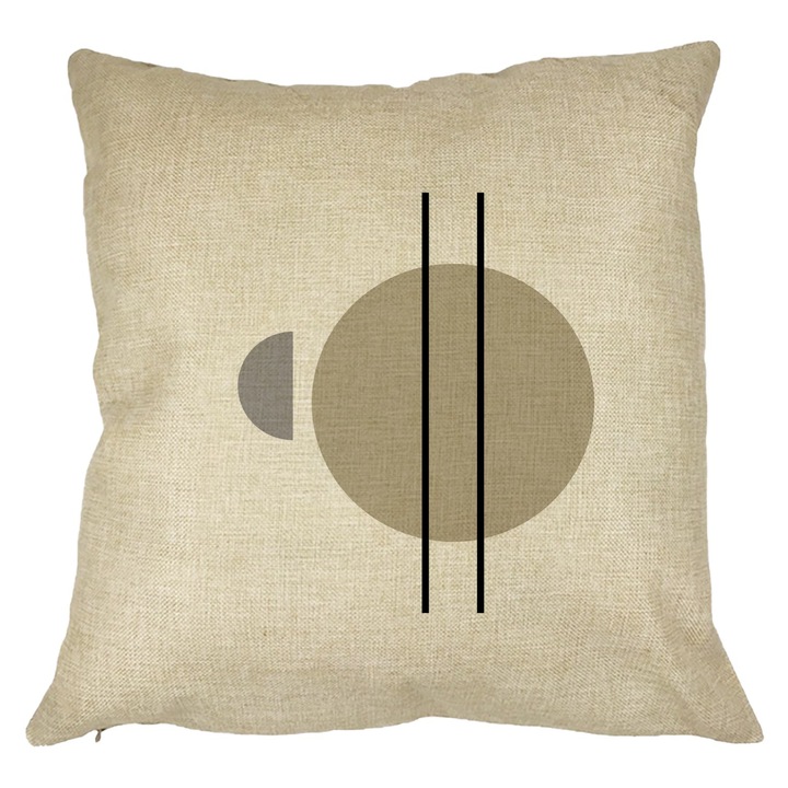 Elegáns dekoratív párna geometriai formákkal 3, 40x40 cm, levehető huzat, fújtató