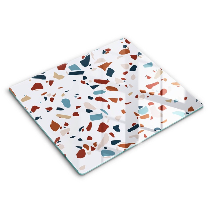 Dekoratív üveg, Wallfluent, Díszítő kő, Sokszínű, 60x52 cm