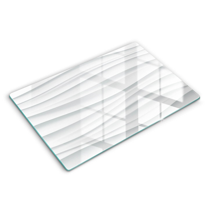 Dekoratív üveg, Wallfluent, Modern szerkezet, Fehér, 80x52 cm