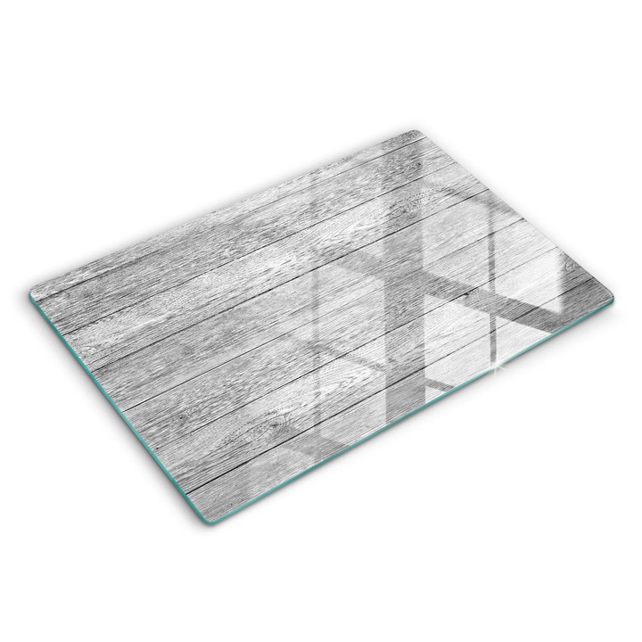 Dekoratív üveg, Wallfluent, Régi fa táblák, Szürke, 80x52 cm