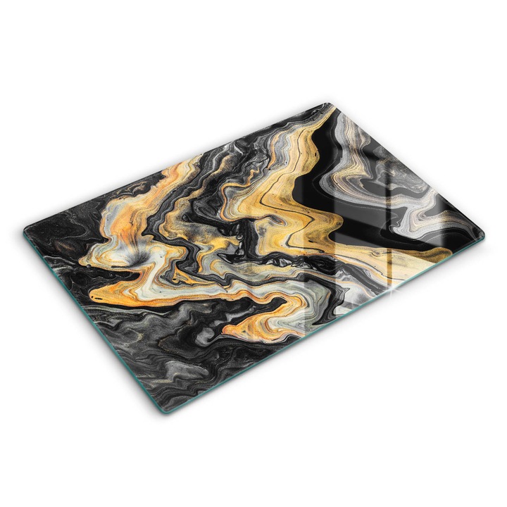 Dekoratív üveg, Wallfluent, Absztrakt szerkezet, Aranyszín, 80x52 cm