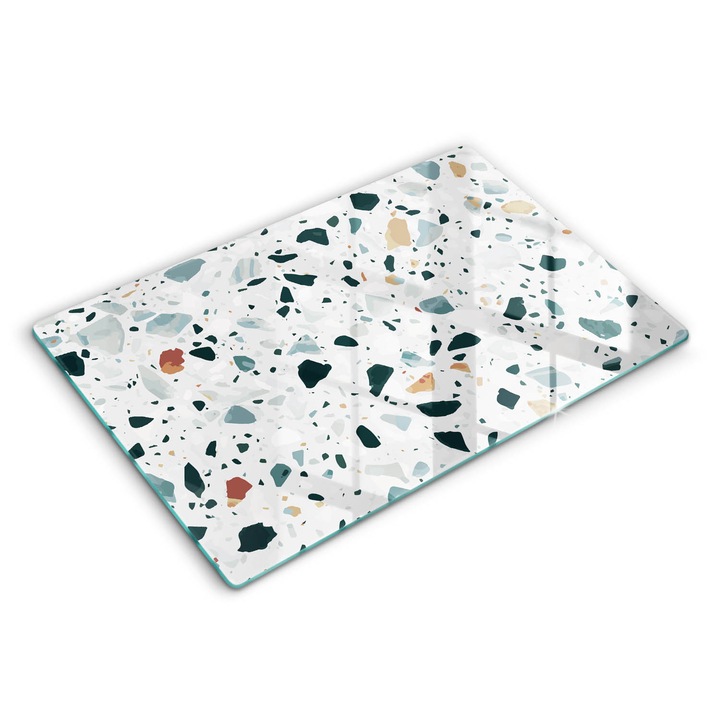 Dekoratív üveg, Wallfluent, Könnyű kőedény, Fehér, 80x52 cm