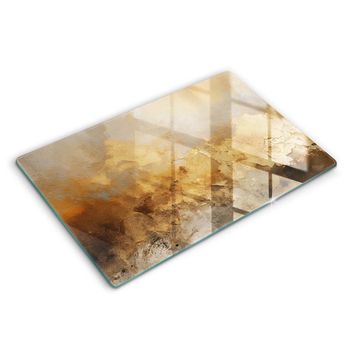 Dekoratív üveg, Wallfluent, Gazdag textúra, Aranyszín, 80x52 cm