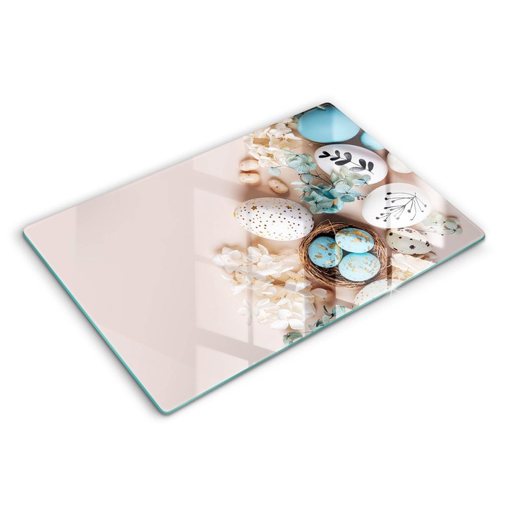 Dekoratív üveg, Wallfluent, Húsvéti díszek, Sokszínű, 80x52 cm