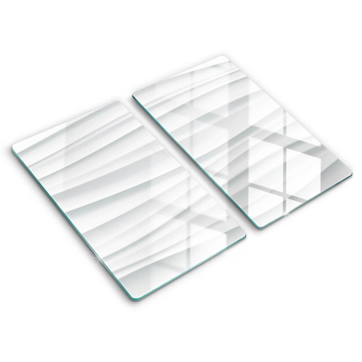 Dekoratív üveg, Wallfluent, Modern szerkezet, Fehér, 2x30x52 cm