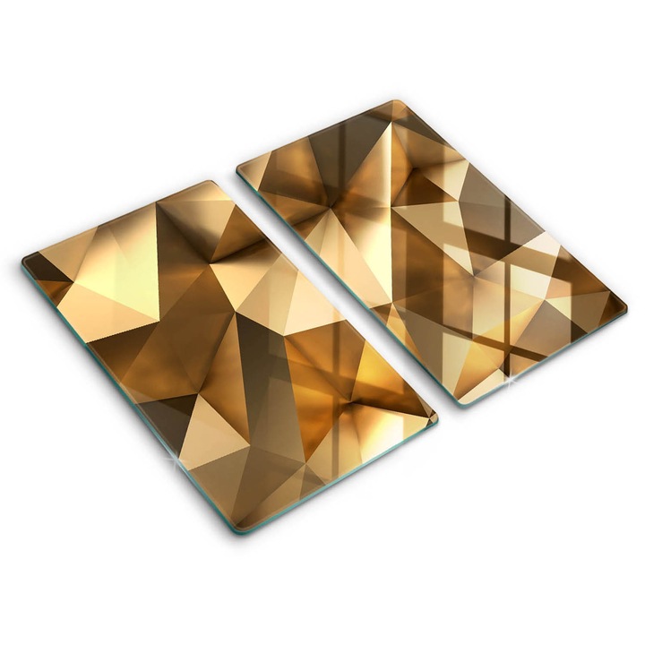 Dekoratív üveg, Wallfluent, Struktúra absztrakciós háttér, Aranyszín, 2x30x52 cm