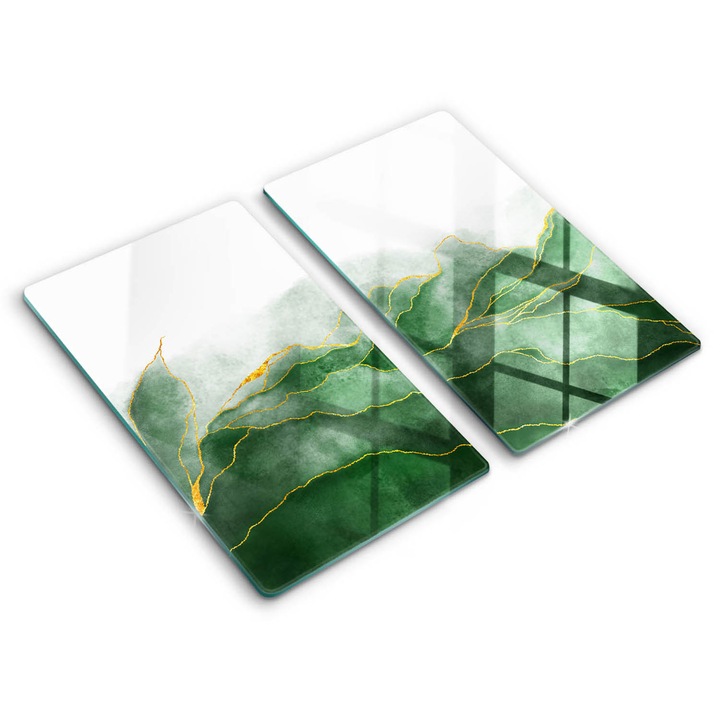 Dekoratív üveg, Wallfluent, Absztrakt természet, Zöld, 2x30x52 cm