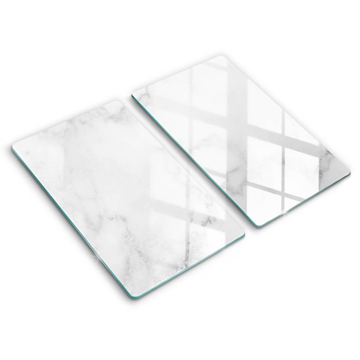 Dekoratív üveg, Wallfluent, Modern márvány, Fehér, 2x30x52 cm