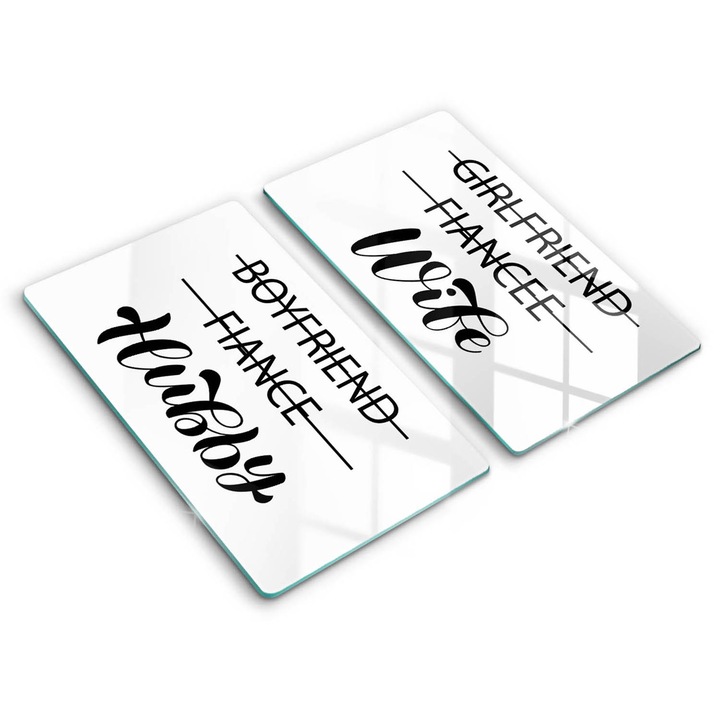 Placa sticla securizata, Wallfluent, protectie perete/plita/blat bucatarie, 2x30x52 cm, Inscriptie, propozitie, model, Alb, 010010530010000274361