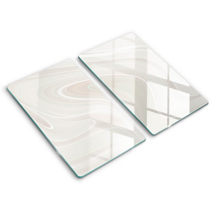 Dekoratív üveg, Wallfluent, Krémes textúra, Fehér, 2x30x52 cm