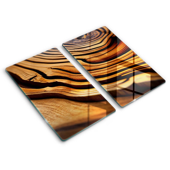 Dekoratív üveg, Wallfluent, Fa csonk, Barna, 2x30x52 cm