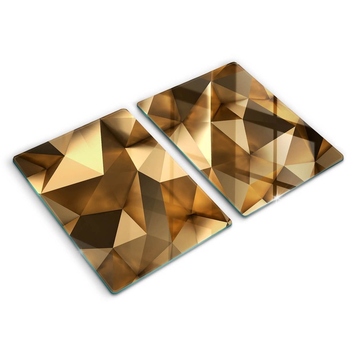 Dekoratív üveg, Wallfluent, Struktúra absztrakciós háttér, Aranyszín, 2x40x52 cm