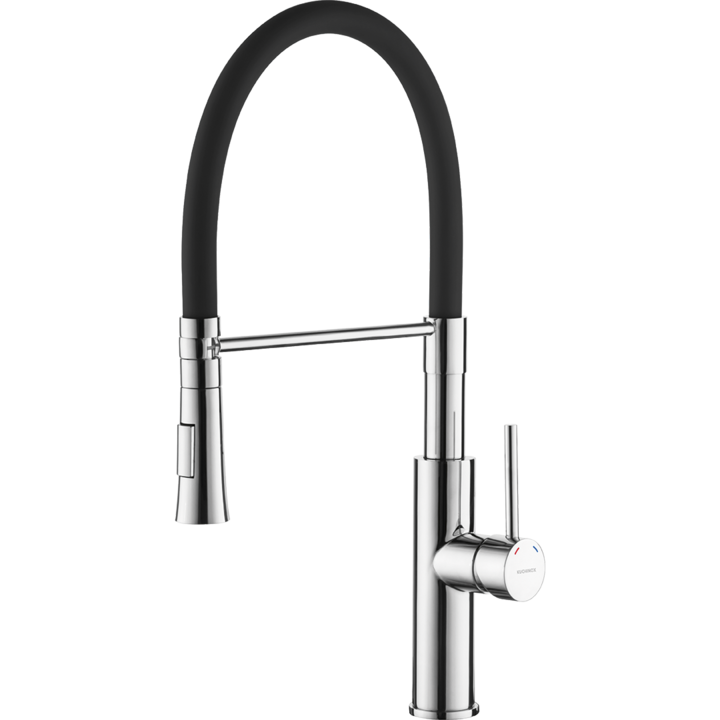 Санитарен кран, Kuchinox, U-образен, хром/черен