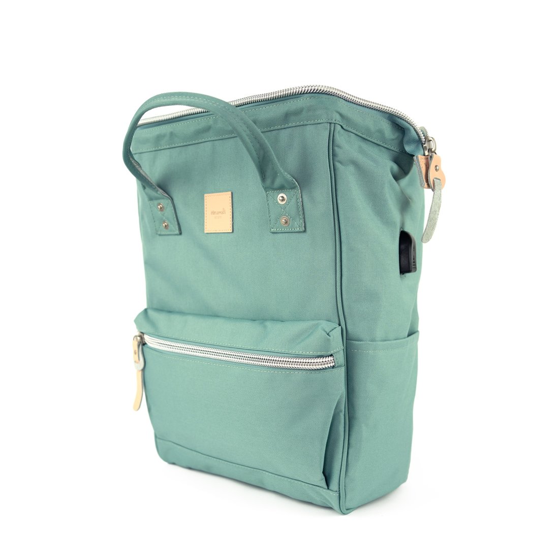Rucsac, Himawari, port USB, Poliester, Verde, M