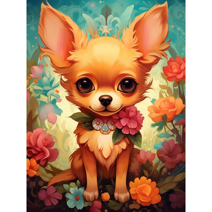 Set de Artizanat Moments, CHIHUAHUA, Haft Diamentowy, 30x40cm