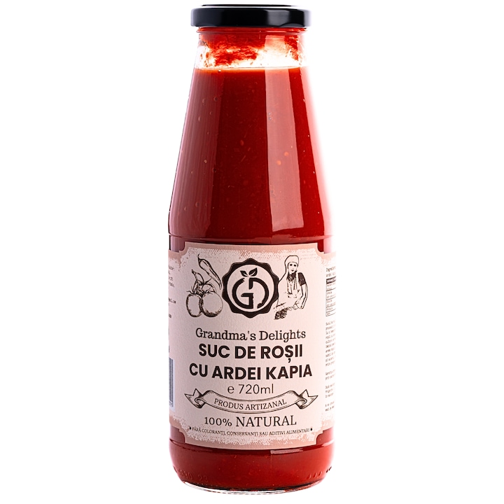 Suc de rosii cu ardei Kapia, Grandma`s Delights, 720 ml