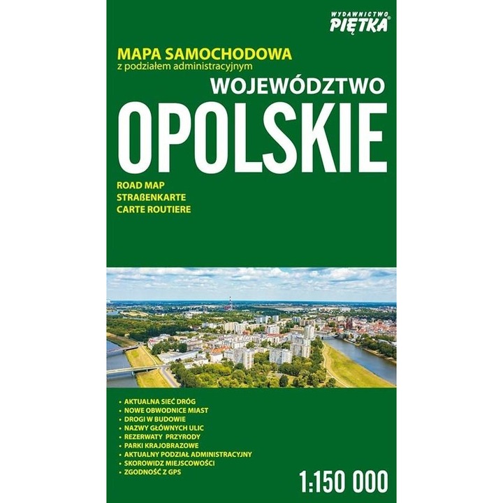 Województwo opolskie. Mapa samochodowa Gandalf.com.pl, Pietka, Multicolor