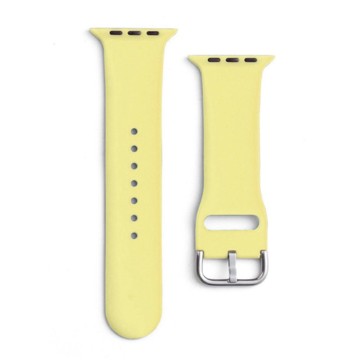 Curea pentru Apple Watch Ultra 49mm / Apple Watch 45mm / Apple Watch 44mm / Apple Watch 42mm silicone light yellow
