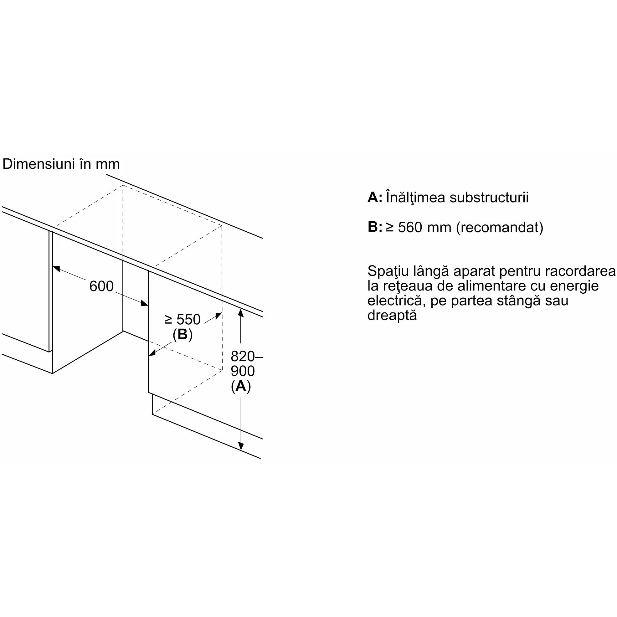 Frigider incorporabil cu o usa Bosch KUR21VFE0, 134 l, Clasa E, Usa reversibila, Iluminare LED, H 87 cm