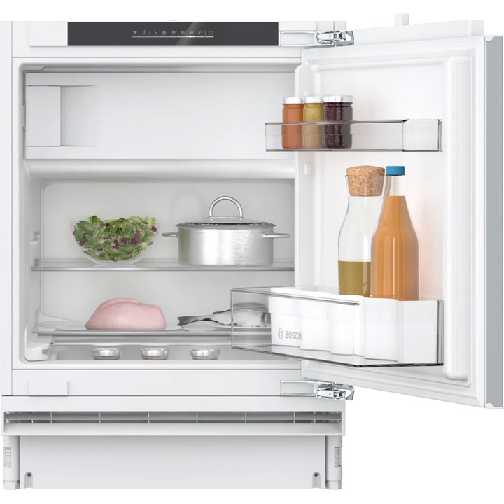 Хладилник с 1 врата за вграждане Bosch KUL22VFD0, 110 л, Клас D, Реверсивна врата, LED осветление, H 82 см