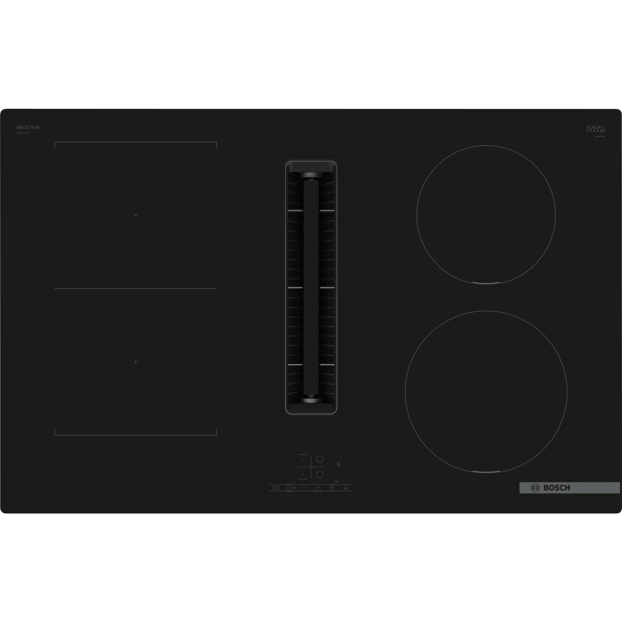 Plita incorporabila Bosch PVS811B16E, Inductie, 4 zone de gatit