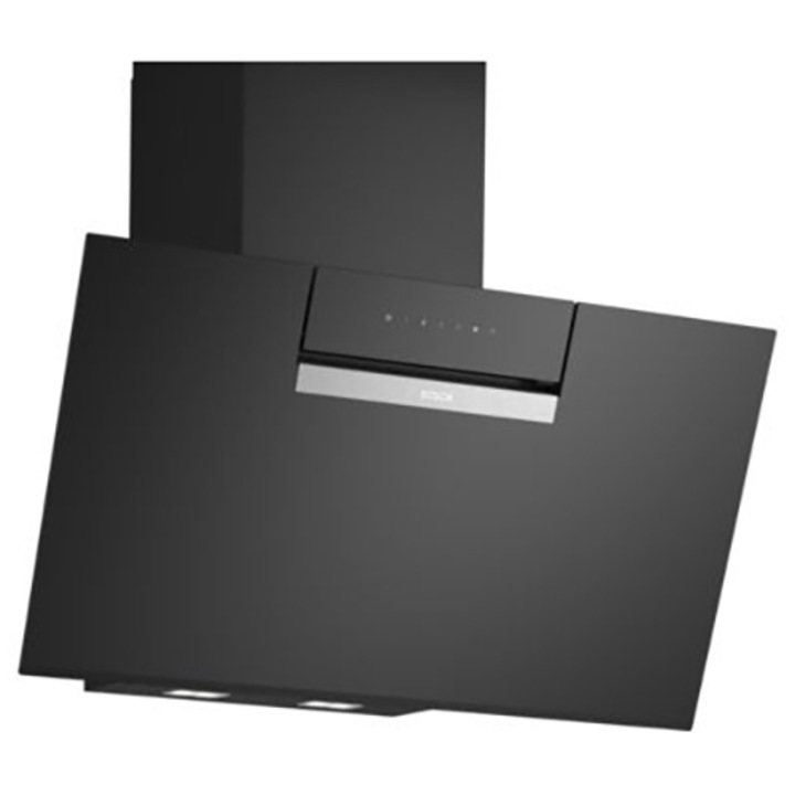 BOSCH DWK87FN60 Kürtős páraelszívó, 768 m3/h max. elszívókapacitás, 3+1 fokozat, 80cm, A energiaosztály+, Fekete