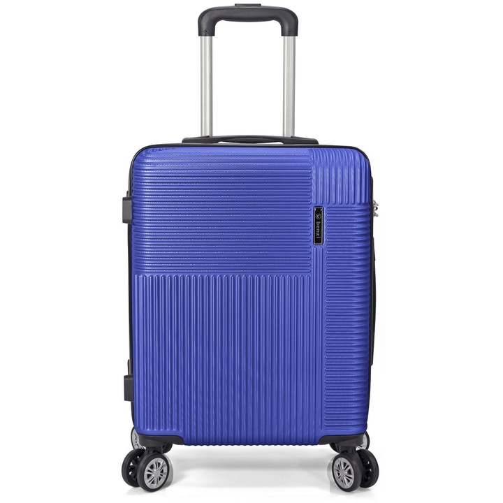 Troler Mediu Benzi BZ 5746, ABS, 4 Roti Duble, 66 cm, Albastru