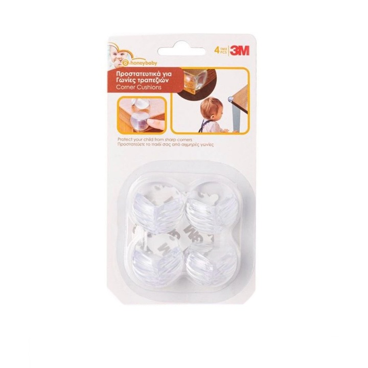Protectie pentru colturi, plastic transparent, 25x35mm, 4 bucati