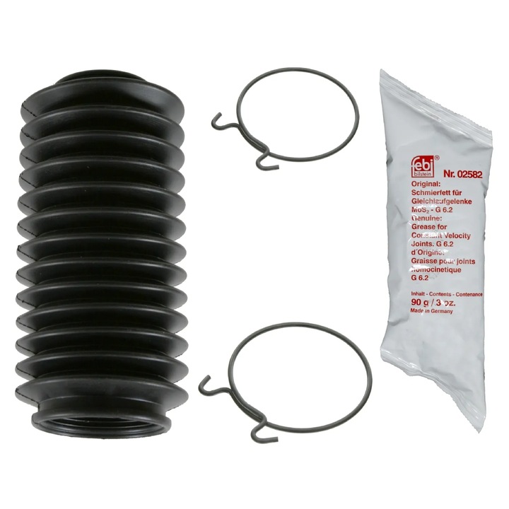 Nyomórúd harmonikakészlet, Febi Bilstein, 02761, Gumi, Fekete