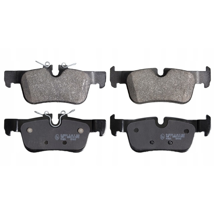 Set 4 placute de frana, Febi Bilstein, Negru/Gri, 16910