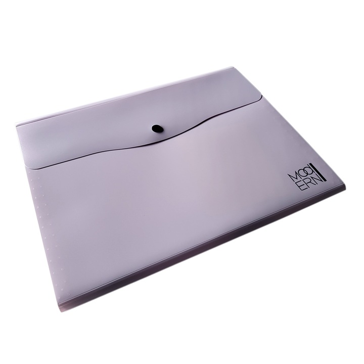 Mapa cu burduf 8 compartimente, liliachiu