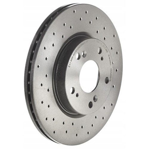 Set 2 discuri frana BREMBO 09.A455.1X, perforate/ventilate