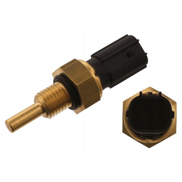 Hűtőfolyadék hőmérséklet érzékelő Febi Bilstein 32377, fekete, 56mm, tömítőgyűrűvel