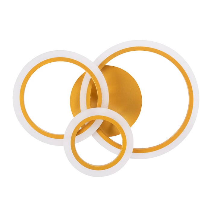 Plafoniera Oro LED 52W 50cm 3500-6000K cu telecomanda, Erste