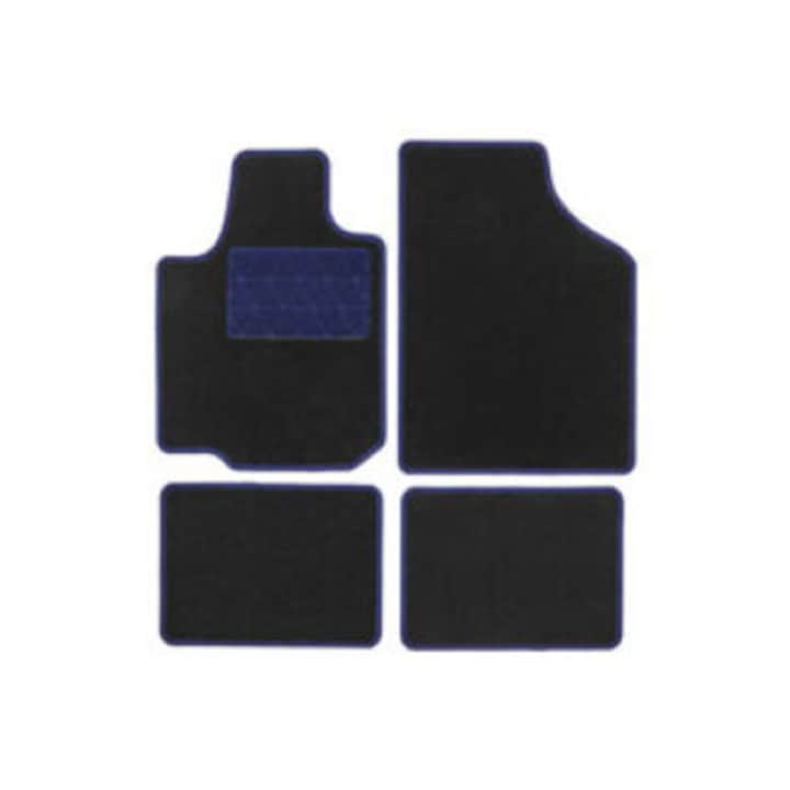 Универсални стелки за кола ULTIMATE SPEED, 4 части черни и сини