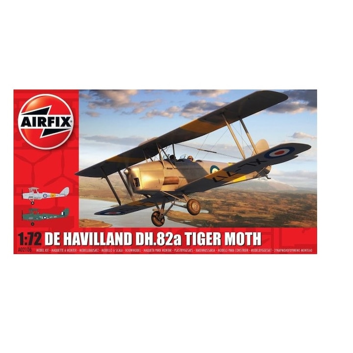 De Havilland DH.82a Tiger Moth комплект за изграждане на самолет Airfix, мащаб 1:72