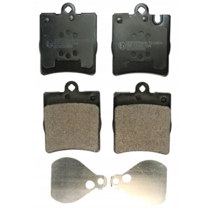 Fékbetétek DENCKERMANN B110876, 14,2 mm vastag, 78,2 mm magasság, TEVES rendszer, hátsó tengelyhez